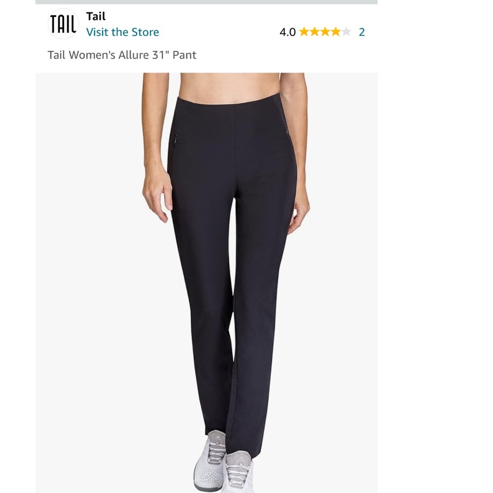 Tail Allure Pants Black Size 2 Golf Activewear